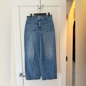 Madewell Curvy Perfect Vintage Wide-Leg Front Pocket Blue Jeans